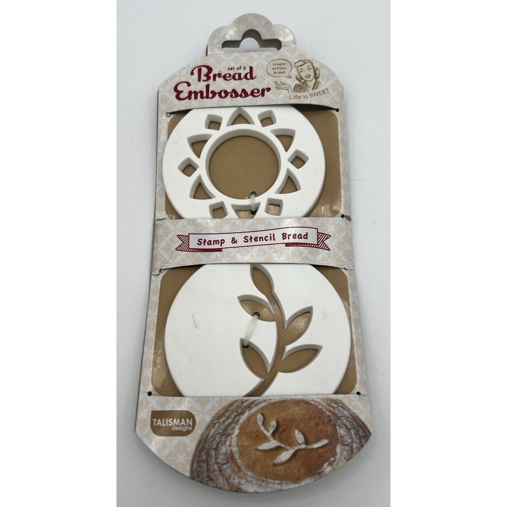2 Talisman Designs Decorating Bread Embossers Sour Dough Bread Stencils New